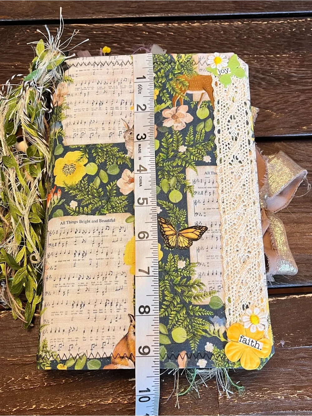 Junk Journal Nature Music Christian Faith Based Softcover Decorated 3 Sig